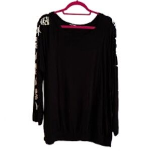Blumin chic Black Long Sleeve Women's Top -Size L